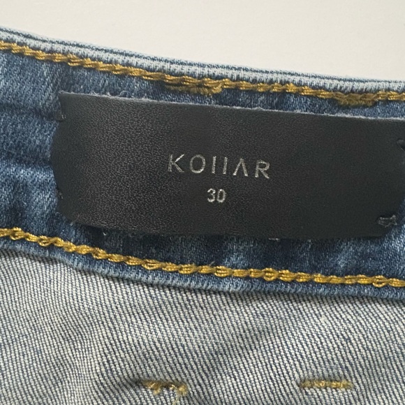 Men’s Kollar Destroyed Knee Skinny Jeans. Size 30. Mid Wash - Picture 8 of 14